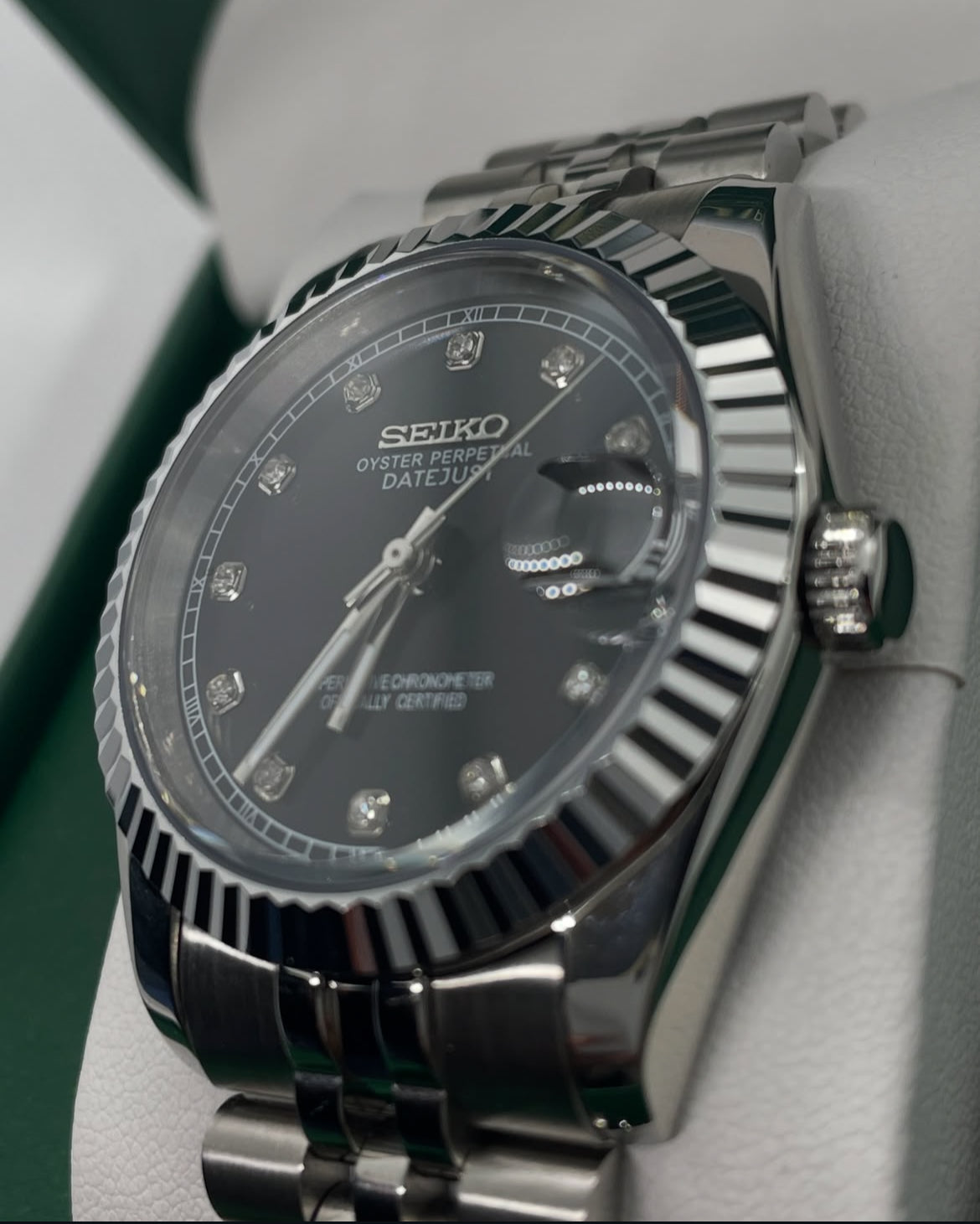 Seiko mod - Obsidian diamond-style dial