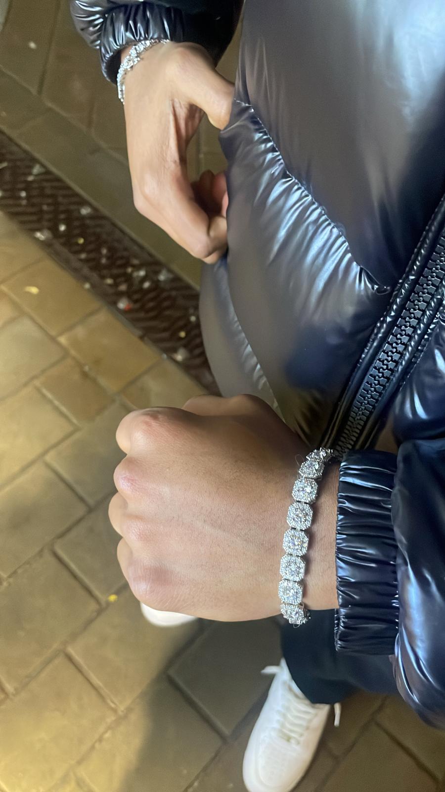 Iced out clustered bracelet 7inch