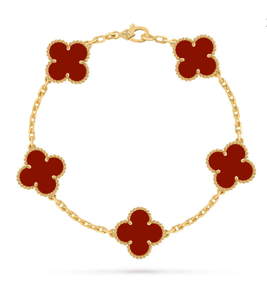 Alhambra Clover Bracelet - Cherry