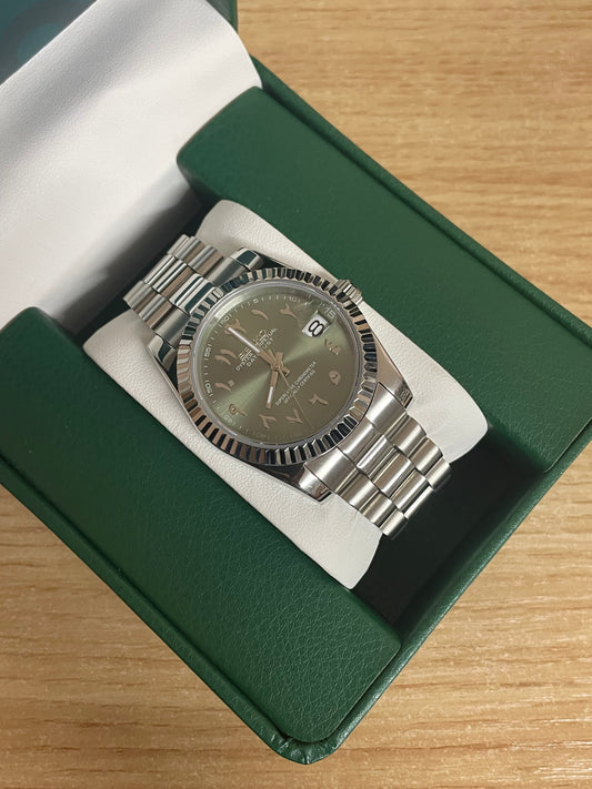 Seiko mod - Olive arabic dial