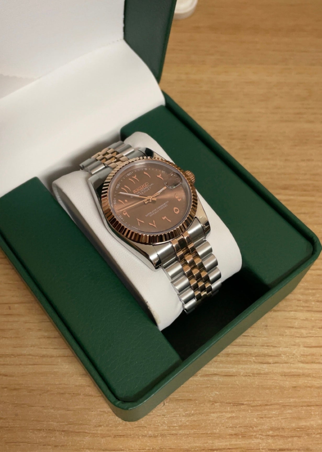 Seiko mod - Two-tone chocoloate dial